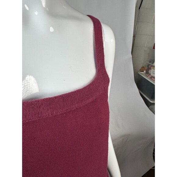 Vintage Fredini Burgundy Knit Tank Top With Angora/Wool Blend Square Neckline Sl - Picture 10 of 16